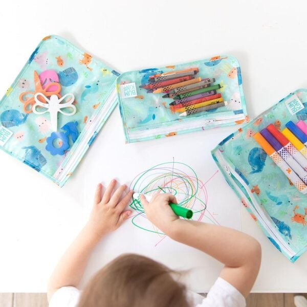 Bumkins 3'lü Şeffaf Seyahat Çantası Ocean Life