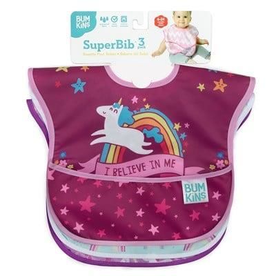 Bumkins Superbib Önlük 3'lü Paket - Unicorn Pack