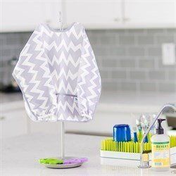 Bumkins Uzun Kollu Önlük (6-24 ay) Grey Chevron