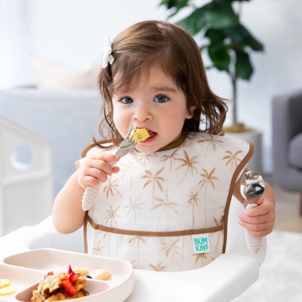 Bumkins SuperBib Önlük - 3lü Paket Palms + Checks