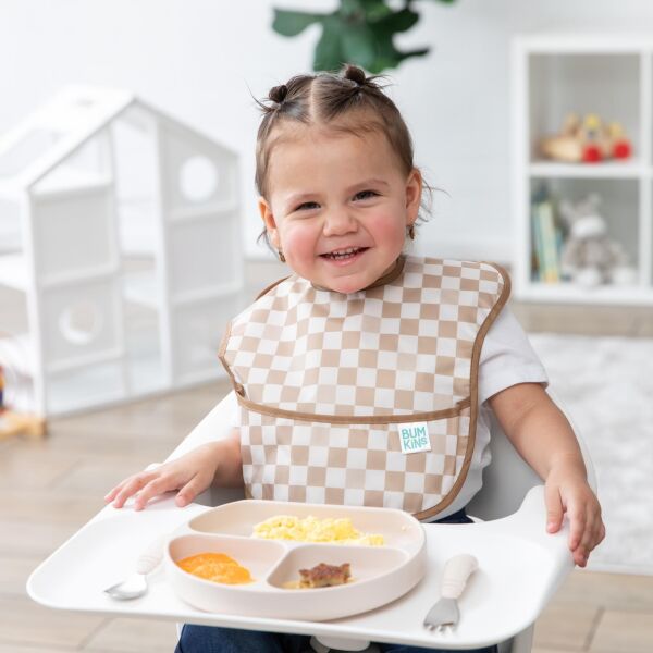 Bumkins SuperBib Önlük - 3lü Paket Palms + Checks