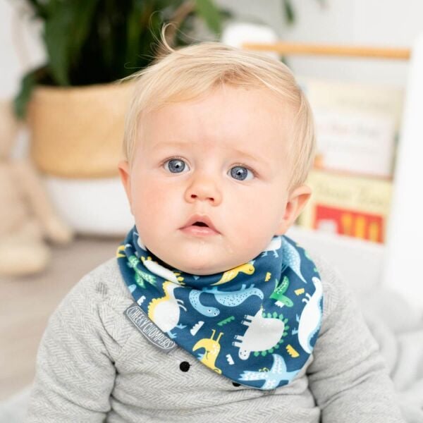 Cheeky Chompers Neckerbib Stripes & dino